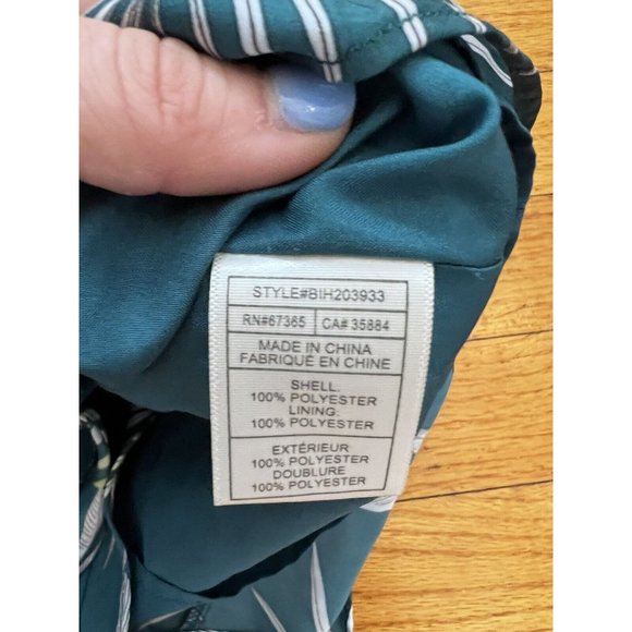 Revolve BB Dakota Wilder Romper In Cool Green Palm Leaf Tropical Women's Size 0 - Picture 6 of 8